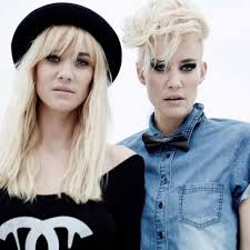 Fashion duo with bold hairstyles on Partybody.